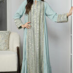 ⁦جلابيه تيفاني خليجيه بترتر⁩ - الصورة ⁦5⁩