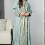 ⁦جلابيه تيفاني خليجيه بترتر⁩ - الصورة ⁦6⁩