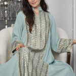 ⁦جلابيه تيفاني خليجيه بترتر⁩ - الصورة ⁦3⁩