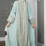 ⁦جلابيه تيفاني خليجيه بترتر⁩ - الصورة ⁦4⁩