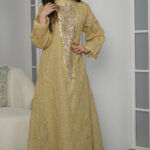 ⁦جلابيه ذهبي خليجيه بلياقه و بترتر ذهبي⁩ - الصورة ⁦2⁩