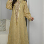 ⁦جلابيه ذهبي خليجيه بلياقه و بترتر ذهبي⁩ - الصورة ⁦4⁩