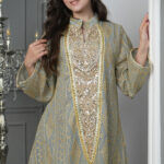 جلابيه تيفاني خليجيه بلياقه و بترتر ذهبي