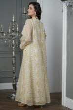 ⁦جلابيه بيج خليجيه بلياقه و بترتر ذهبي⁩ - الصورة ⁦7⁩