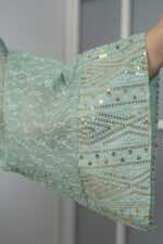 ⁦جلابيه تيفاني خليجيه بترتر⁩ - الصورة ⁦3⁩