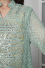 ⁦جلابيه تيفاني خليجيه بترتر⁩ - الصورة ⁦4⁩