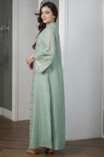 ⁦جلابيه تيفاني خليجيه بترتر⁩ - الصورة ⁦7⁩