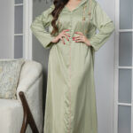 ⁦جلابية مغربي تيفاني بتطريز خرز لامع⁩ - الصورة ⁦3⁩