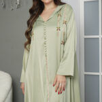 ⁦جلابية مغربي تيفاني بتطريز خرز لامع⁩ - الصورة ⁦7⁩