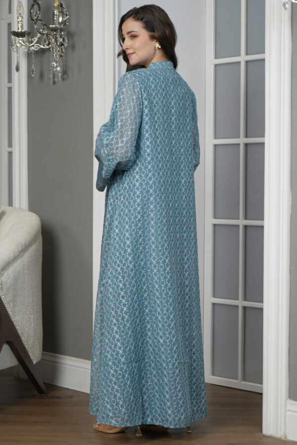 ⁦جلابيه تركواز خليجيه بترتر و لياقه⁩ - الصورة ⁦4⁩