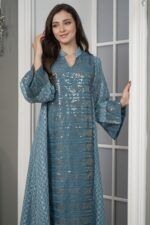 جلابيه تركواز خليجيه بترتر و لياقه