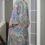 ⁦جلابية مشجره ازرق بتطريز ذهبي⁩ - الصورة ⁦6⁩