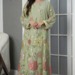 ⁦جلابيه تيفاني بترتر كامل على شكل ورود⁩ - الصورة ⁦2⁩