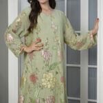 ⁦جلابيه تيفاني بترتر كامل على شكل ورود⁩ - الصورة ⁦5⁩