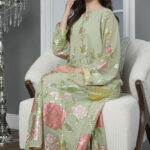 ⁦جلابيه تيفاني بترتر كامل على شكل ورود⁩ - الصورة ⁦8⁩