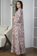 ⁦جلابيه بيج قطن بلياقه مشجره بورود زهريه (4)⁩ - الصورة ⁦3⁩