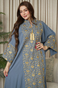 جلابيه رمادي خليجيه بلياقه