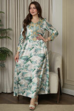 ⁦مخاوير تيفاني اماراتيه محدد من الحلق بفصوص وورود (٥)⁩ - الصورة ⁦4⁩