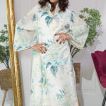 جلابية بناتي مشجره بورد تركواز