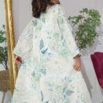 ⁦جلابية بناتي مشجره بورد تركواز⁩ - الصورة ⁦4⁩