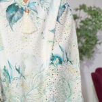 ⁦جلابية بناتي مشجره بورد تركواز⁩ - الصورة ⁦6⁩