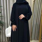 ⁦عباية بأكمام دانتيل مطاط و شك على الأكمام⁩ - الصورة ⁦7⁩