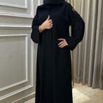 ⁦عباية شك أسود على الأكمام ممتدة إلي الأكتاف⁩ - الصورة ⁦6⁩