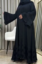 ⁦عبايه كلاسيك بكلفه من اكمام و اسفل عبايه⁩ - الصورة ⁦6⁩