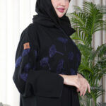 ⁦عبايه تالا مطرزة بخيوط كحلي⁩ - الصورة ⁦3⁩