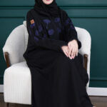 ⁦عبايه تالا مطرزة بخيوط كحلي⁩ - الصورة ⁦5⁩