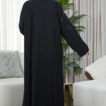 ⁦عبايه تالا متطرزة بخيوط اسود⁩ - الصورة ⁦4⁩