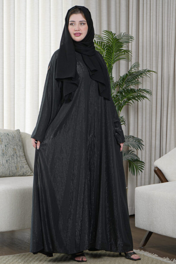 ⁦عبايه كلوش بقماش لماع دبل فيس⁩ - الصورة ⁦3⁩