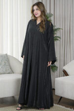 ⁦عبايه كلوش بقماش لماع دبل فيس⁩ - الصورة ⁦5⁩