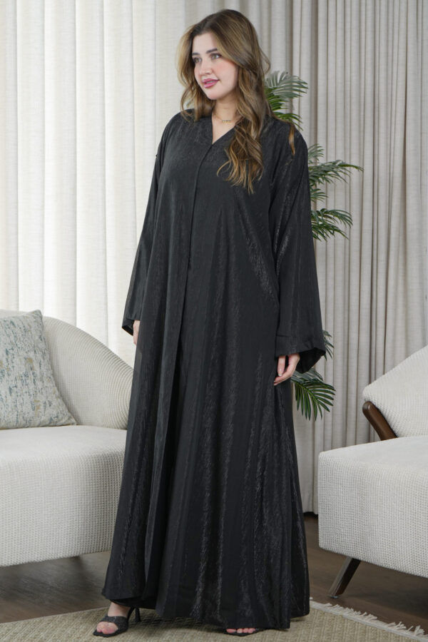 ⁦عبايه كلوش بقماش لماع دبل فيس⁩ - الصورة ⁦5⁩