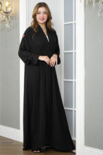 ⁦عباية كلوش بشريط مخفي⁩ - الصورة ⁦3⁩