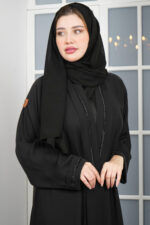 ⁦عباية كلوش بشريط مخفي⁩ - الصورة ⁦2⁩