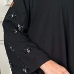 عبايه لينا كلوش بشك ورود على اكمام