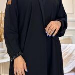 ⁦عباية كيان بليزر و لولو أسود على اكمام⁩ - الصورة ⁦3⁩