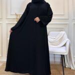 ⁦عبايه كتف بشك اسود من اكتاف و كم منفصل⁩ - الصورة ⁦3⁩