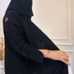 ⁦عباية كادي منثرة بتطريز اسود⁩ - الصورة ⁦7⁩