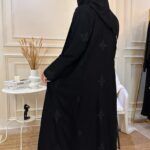 ⁦عباية كادي منثرة بتطريز اسود⁩ - الصورة ⁦10⁩