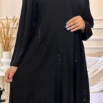 عبايه رهف بشك على شكل ورق شجره