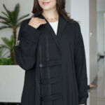 ⁦عباية كلوش ساده بقيطان اسود⁩ - الصورة ⁦6⁩