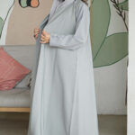 ⁦عبايه رصاصي بتصميم  كلاسيك⁩ - الصورة ⁦4⁩