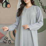 ⁦عبايه رصاصي بتصميم  كلاسيك⁩ - الصورة ⁦6⁩