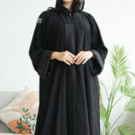 ⁦عبايه لهفة كريب كلاسيك بكم طي⁩ - الصورة ⁦7⁩