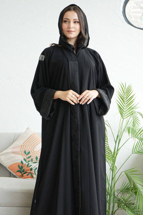 ⁦عبايه لهفة كريب كلاسيك بكم طي⁩ - الصورة ⁦7⁩