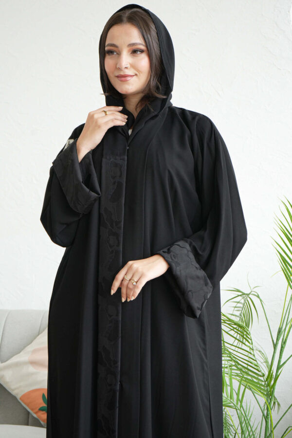 ⁦عبايه لهفة كريب كلاسيك بكم طي⁩ - الصورة ⁦8⁩