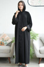 ⁦عبايه لهفة كريب كلاسيك بكم طي⁩ - الصورة ⁦9⁩