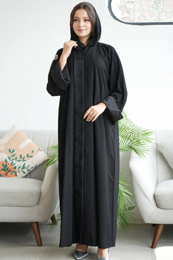 ⁦عبايه لهفة كريب كلاسيك بكم طي⁩ - الصورة ⁦9⁩